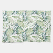 Tropische groene bladeren theedoek (Horizontaal)