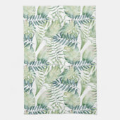 Tropische groene bladeren theedoek (Verticaal)