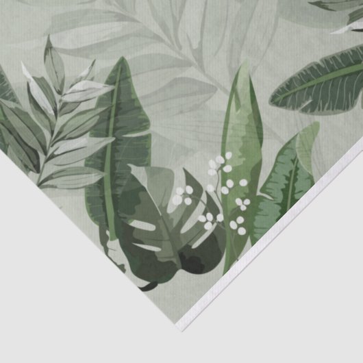 tropische groene bladeren tissuepapier (Detail)