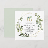 Tropische groene bladeren zoet zestien verjaardags kaart (Voorkant / Achterkant)