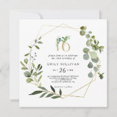 Tropische groene bladeren zoet zestien verjaardags kaart (Voorkant)