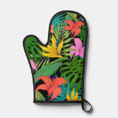 Tropische groene bloemen ovenwant (Voorkant)