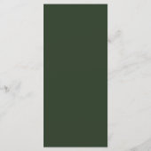 Tropische groene botanische zomer boho bruiloft menu (Achterkant)