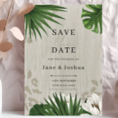 Tropische groene bruiloft Bewaar de datum  Kaart