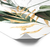 Tropische groene bruiloft — Welkomstbord voor trop Poster (Hoek)