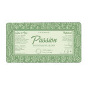 Tropische Groene Cosmetica DIY Druppelflesetiket Etiket (Voorkant)