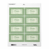 Tropische Groene Cosmetica DIY Druppelflesetiket Etiket (Full Sheet)