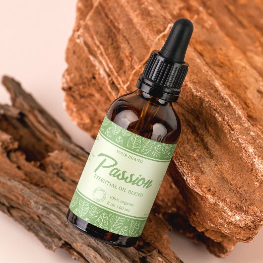 Tropische Groene Cosmetica DIY Druppelflesetiket Etiket