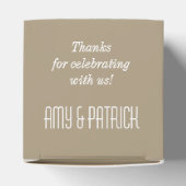 Tropische groene en gouden bladeren op het Sage-pl Bedankdoosjes (Bovenkant)