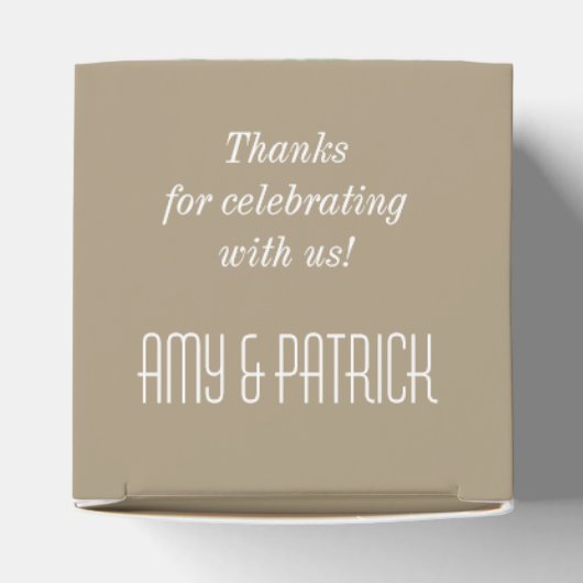 Tropische groene en gouden bladeren op het Sage-pl Bedankdoosjes (Bovenkant)