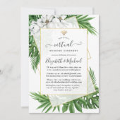 Tropische groene Geometric Online Virtuele Weddens Kaart (Voorkant)