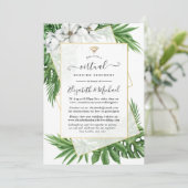 Tropische groene Geometric Online Virtuele Weddens Kaart (Staand voorkant)