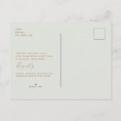 Tropische groene geometrische bruidsdouche uitnodiging briefkaart (Achterkant)