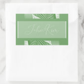 Tropische groene gepersonaliseerde sticker (Tas)