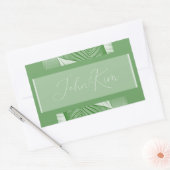 Tropische groene gepersonaliseerde sticker (Envelop)