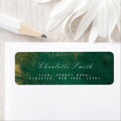 Tropische groene Gold Return-adreslabels Etiket (Insitu)