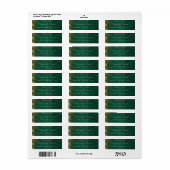 Tropische groene Gold Return-adreslabels Etiket (Full Sheet)