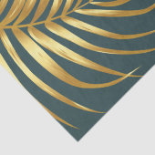 Tropische Groene Gouden Huwelijk Tissuepapier (Detail)