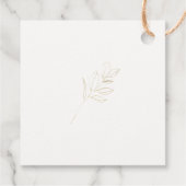 Tropische groene gouden orchideeën Elegant Vrijgez Bedankjes Labels (Achterkant)