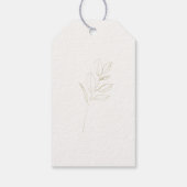 Tropische groene gouden orchideeën Elegant Vrijgez Cadeaulabel (Achterkant)