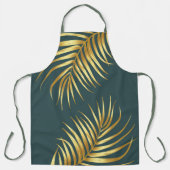 Tropische groene gouden palmbladeren schort (Voorkant)