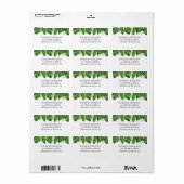 Tropische Groene Huwelijk Aangepaste Botanische El Etiket (Full Sheet)