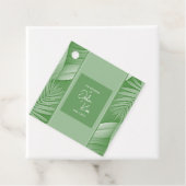 Tropische groene huwelijksgunstlabels bedankjes labels (In situ)