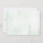 Tropische Groene Huwelijksrepetitie Diner Kaart (Achterkant)