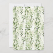 Tropische groene klimop bruiloft kaart (Achterkant)