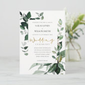 Tropische groene luffia capsule Fauna Wedding Invi Bedankkaart (Staand voorkant)