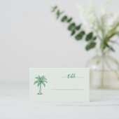 Tropische Groene Minimalistische Palmboom Plaatskaartje (Staand voorkant)
