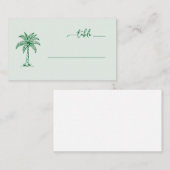 Tropische Groene Minimalistische Palmboom Plaatskaartje (Voorkant / Achterkant)