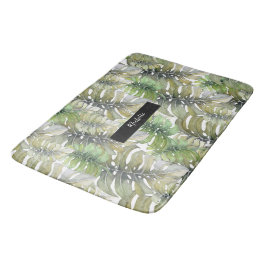 Tropische Groene Monstera Palm Badmat