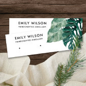 TROPISCHE GROENE MOSTERA FAUNA STUD OORBEL DISPLAY MINI VISITEKAARTJE