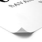 Tropische groene palm personaliseerbaar bord 8x10 poster (Hoek)