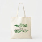 Tropische groene palm welkomsttas tote bag (Voorkant)
