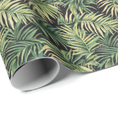 Tropische Groene Palmblad Illustratie Cadeaupapier (Rol Hoek)