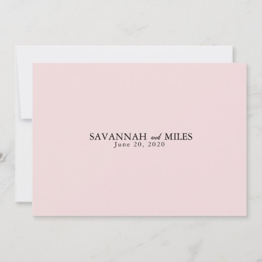 Tropische groene palmblad rand trouwkaart kaart (Achterkant)