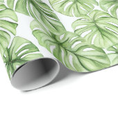 Tropische groene palmbladeren cadeaupapier (Rol Hoek)