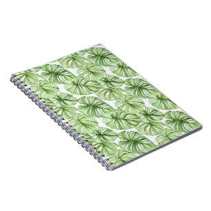 Tropische groene palmbladeren notitieboek