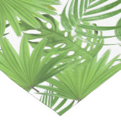 Tropische groene palmbladeren op bosgroen medium tafelloper (Hoek)