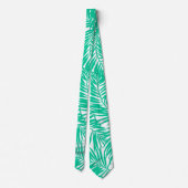 Tropische groene palmbladeren stropdas (Achterkant)