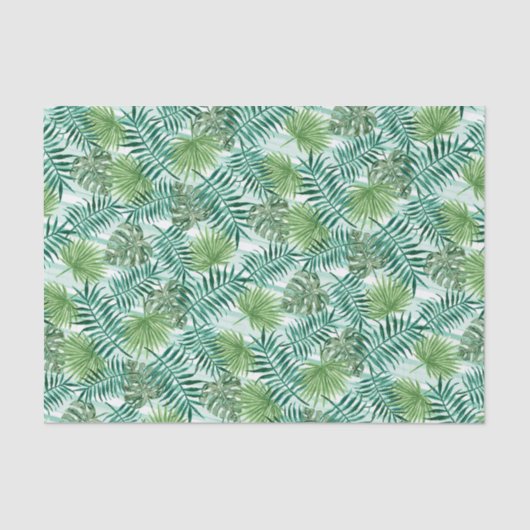 Tropische groene palmboom maakt vulkunst uit tissuepapier (Voorkant)