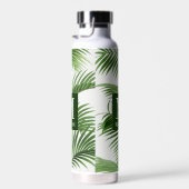 Tropische groene palmboom monogram waterfles (Rechts)