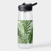 Tropische groene palmboom monogram waterfles (Links)