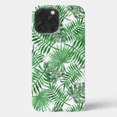 Tropische groene palmboom uit zomerkunst iPhone hoesje (Achterkant)
