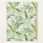 Tropische groene palmboombladeren planner (Achterkant)