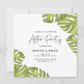 Tropische groene palmen na bruiloft kaart (Voorkant)