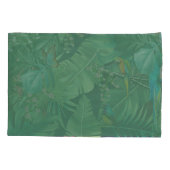 Tropische groene planten, bladeren en kalveren kussensloop (Achterkant)