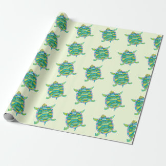Tropische groene schildpadden cadeaupapier